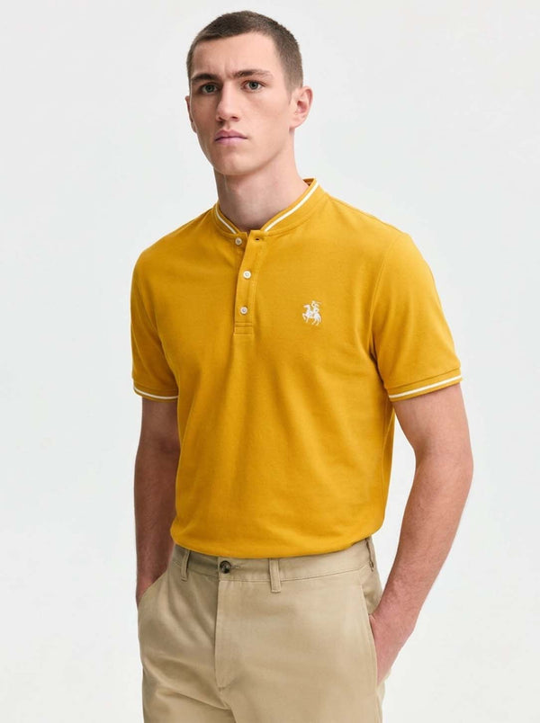 Men’s Premium Mandarin Collar Polo T-Shirt