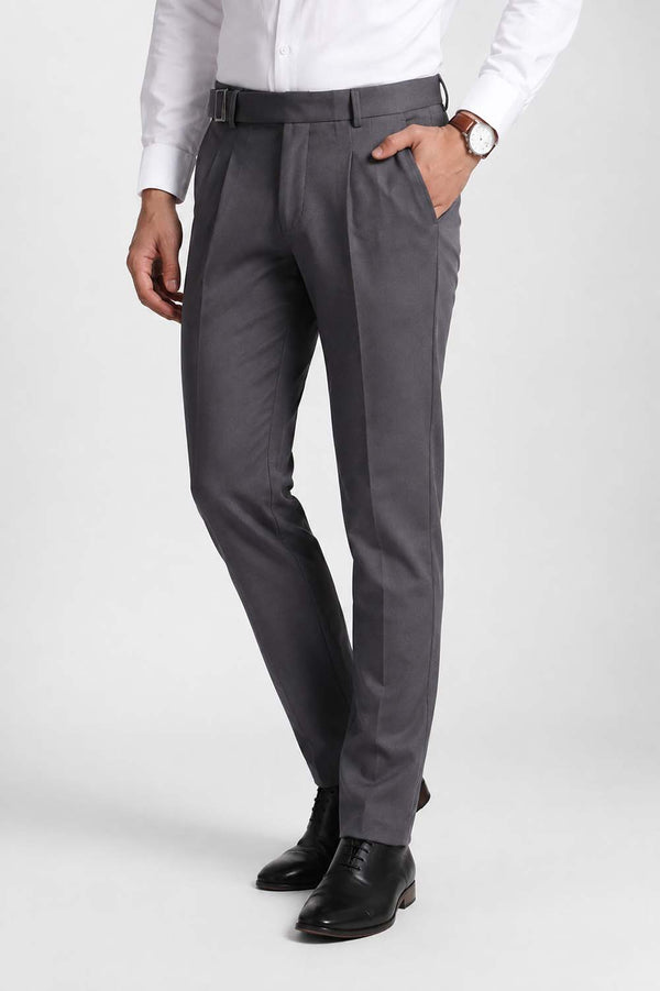 Men’s Premium Formal Elegant Pleated Regular Fit Trousers Pants