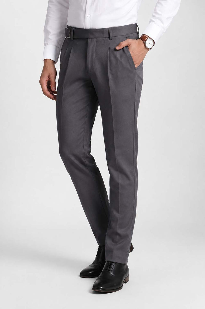 Men’s Premium Formal Elegant Pleated Regular Fit Trousers Pants