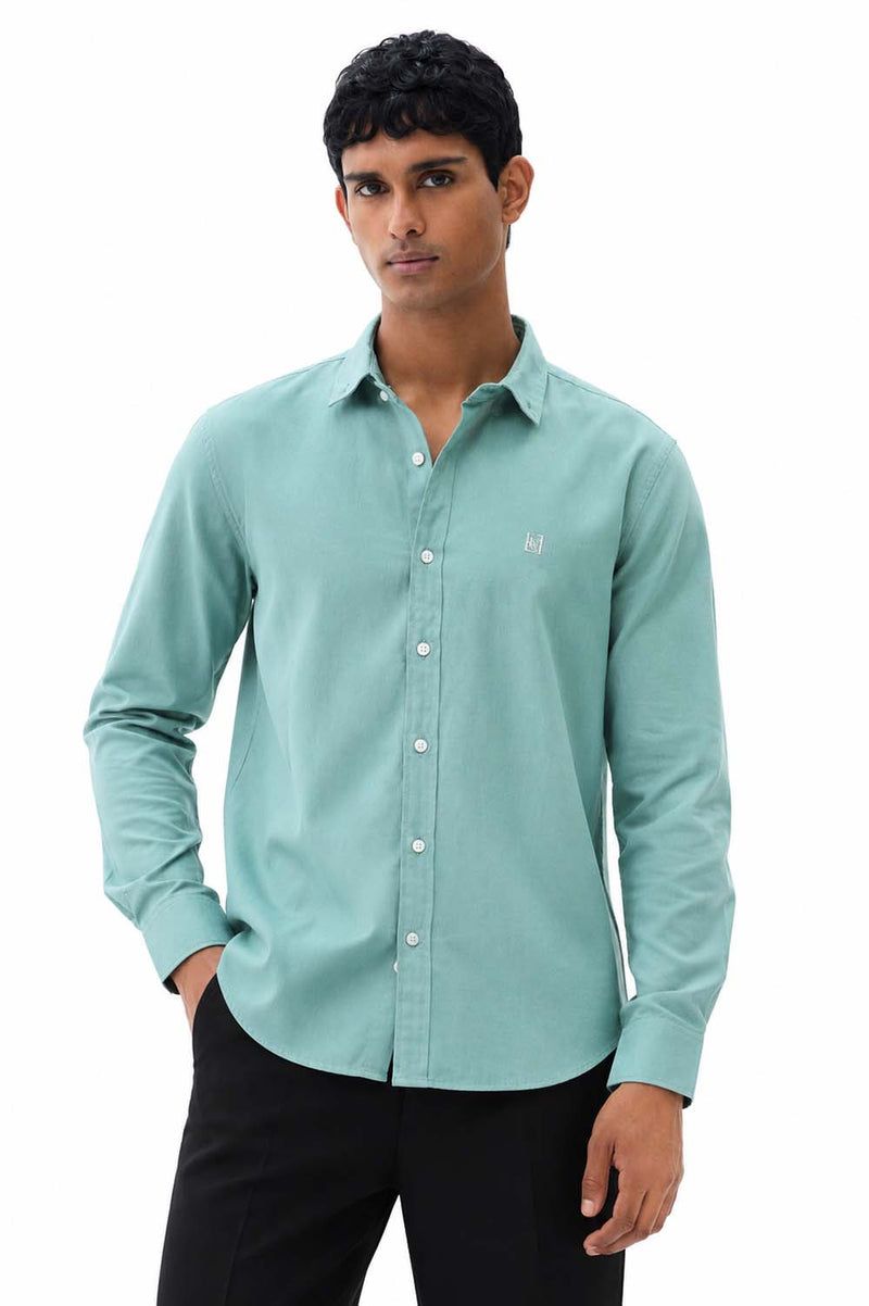 Men’s Premium Cotton Solid Casual Button-Down Shirt