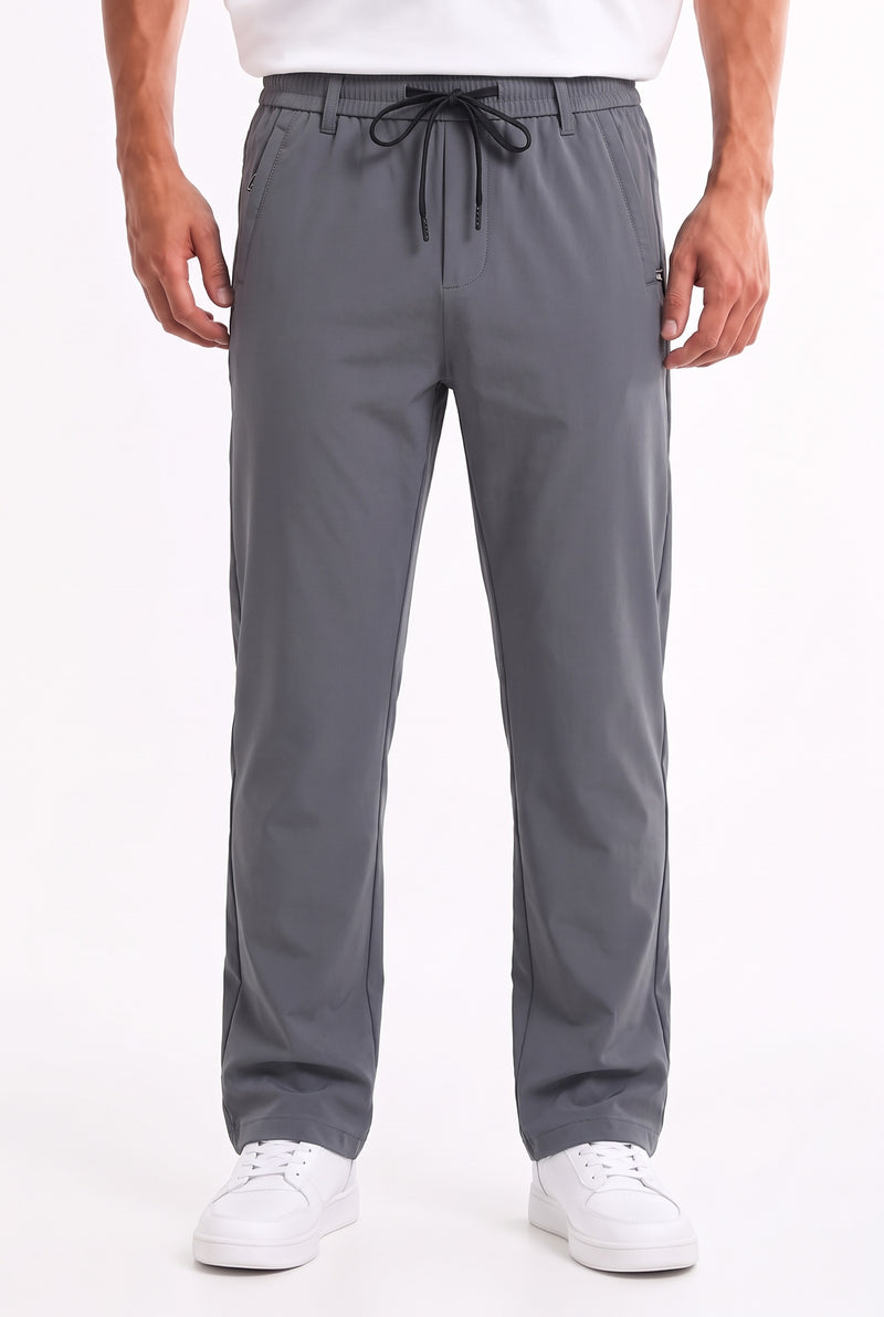 Men’s Premium Zipper-Pocket Elasticated Waist Trousers