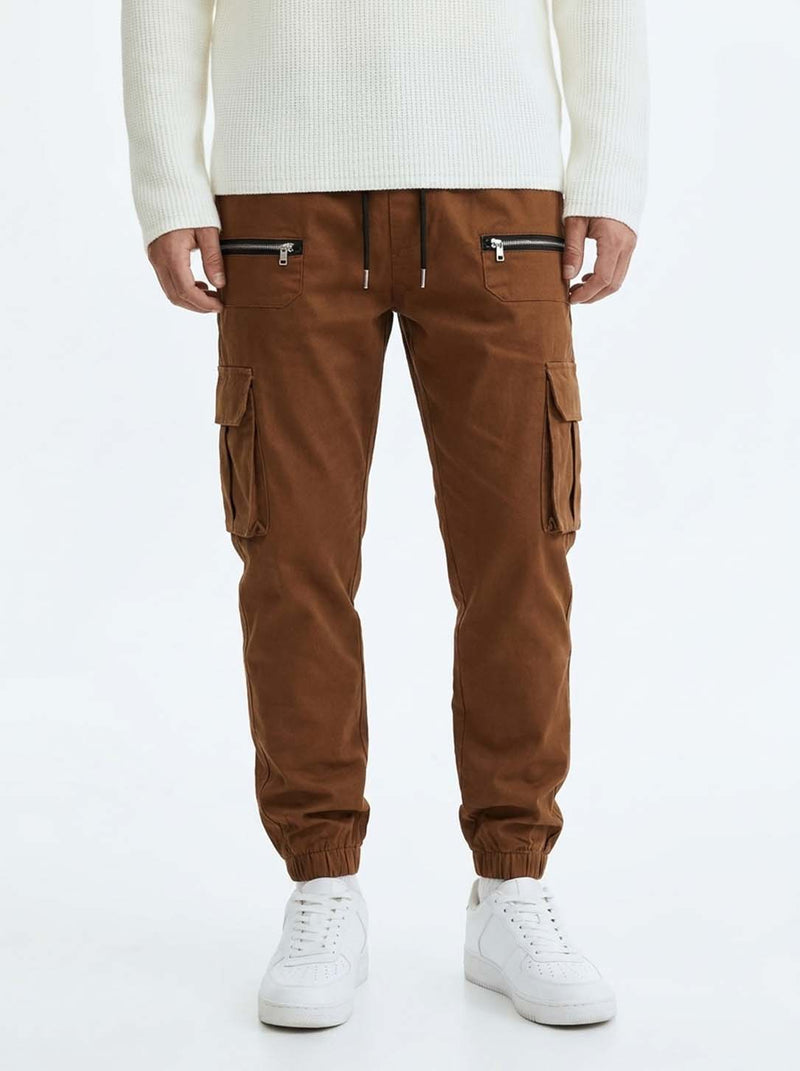 Men's Premium relaxed Fit Zippered Cargo Joggers