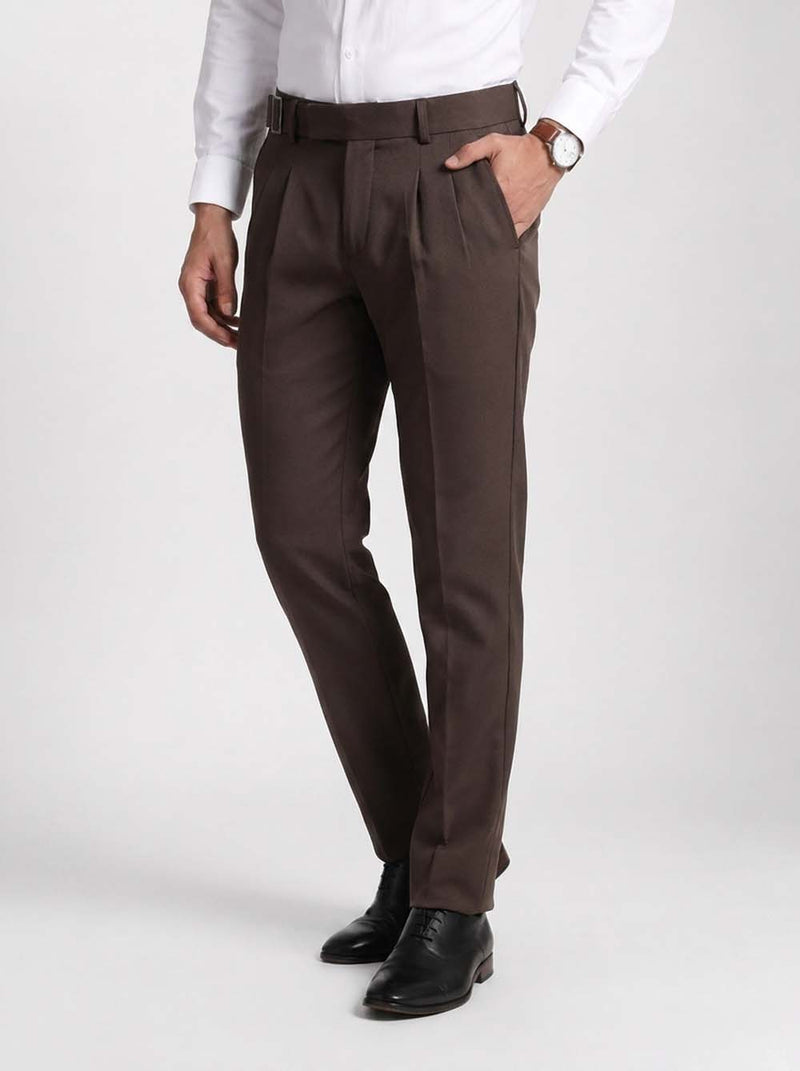Men’s Premium Formal Elegant Pleated Regular Fit Trousers Pants