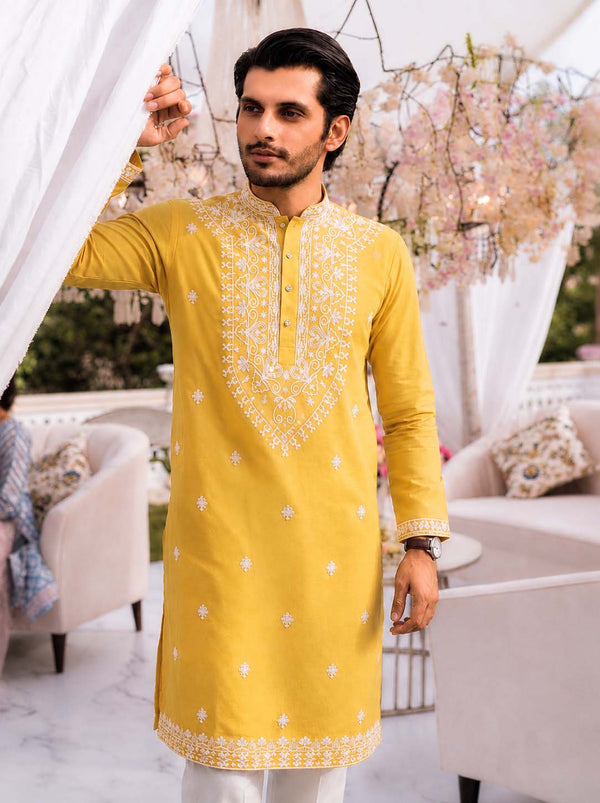 Men's Premium Embroidered Kurta – Elegant Festive Wear