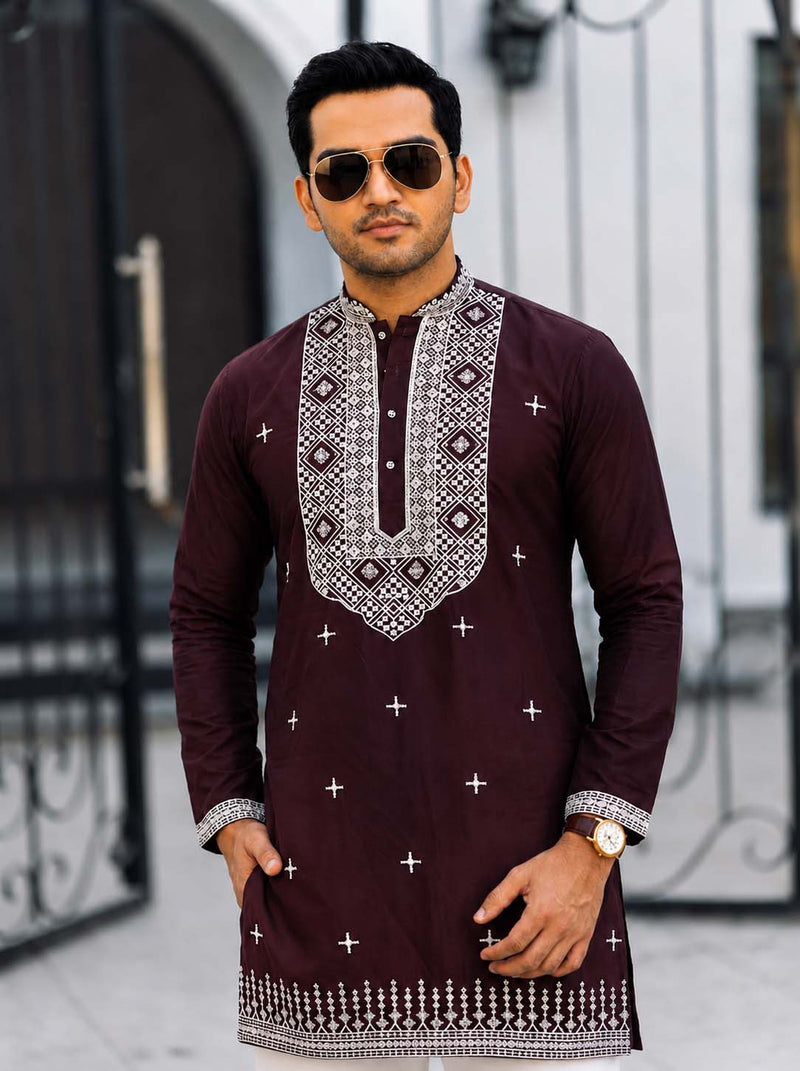 Men's Premium Embroidered Kurta – Stylish Ethnic Wear