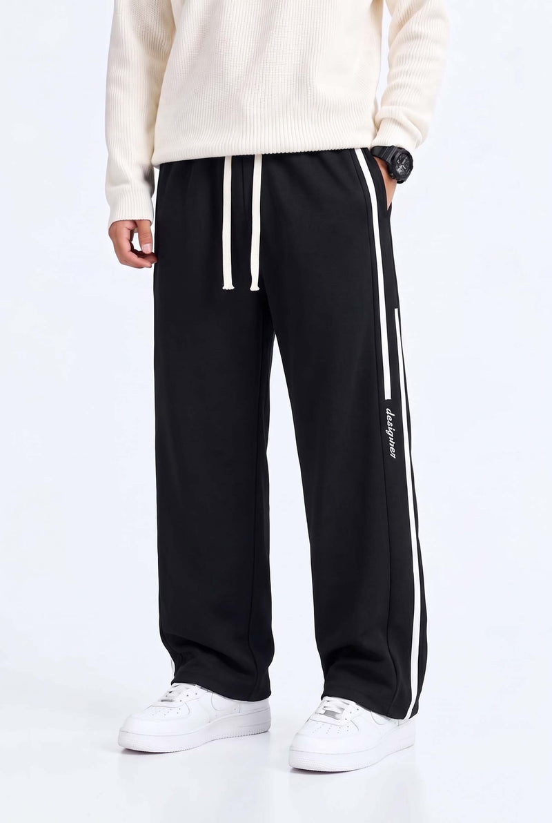 Men's Premium Side-Striped Straight-Leg Track Pants