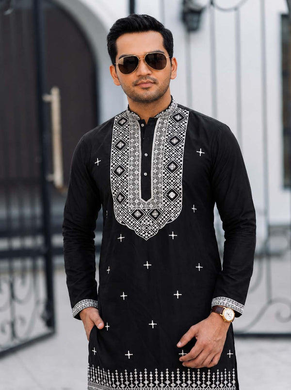 Men's Premium Embroidered Kurta – Stylish Ethnic Wear