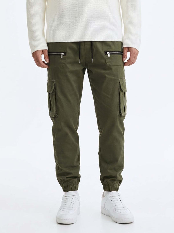 Men's Premium relaxed Fit Zippered Cargo Joggers
