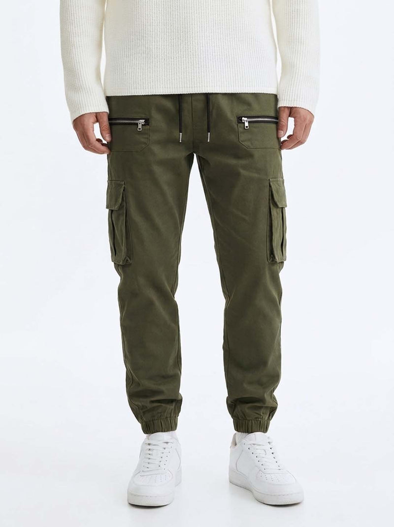 Men's Premium relaxed Fit Zippered Cargo Joggers