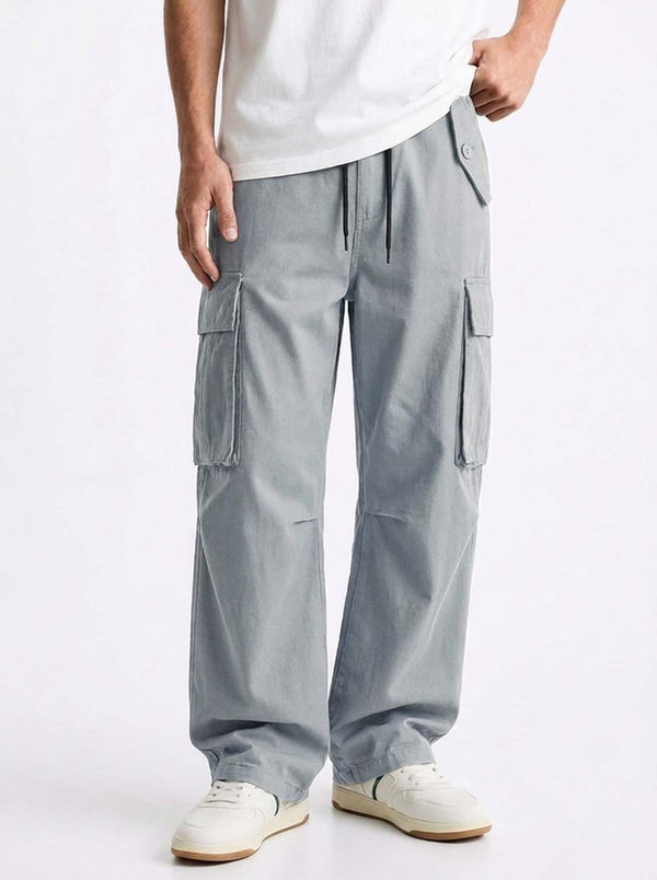 Men's Premium Relaxed Fit Cargo Pants with Multi-Pocket Design