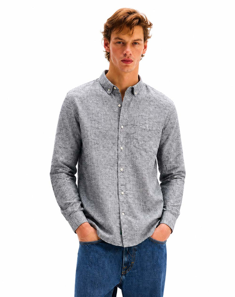 Men's Premium Cotton Linen Solid Casual Shirt