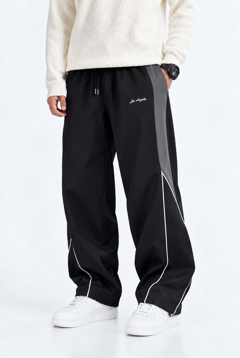 Men's Premium 'Los Angeles' Slogan Piping Track Pants