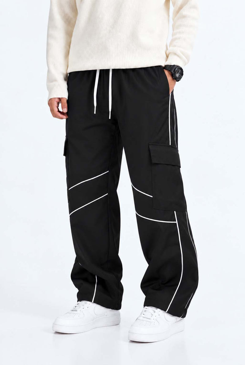 Men's Premium Piping Flap-Pocket Track pant