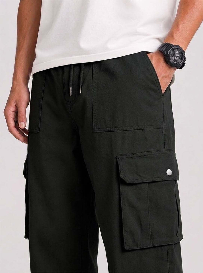Men’s Premium Relaxed Fit Multi-Pocket Utility Cargo Pants