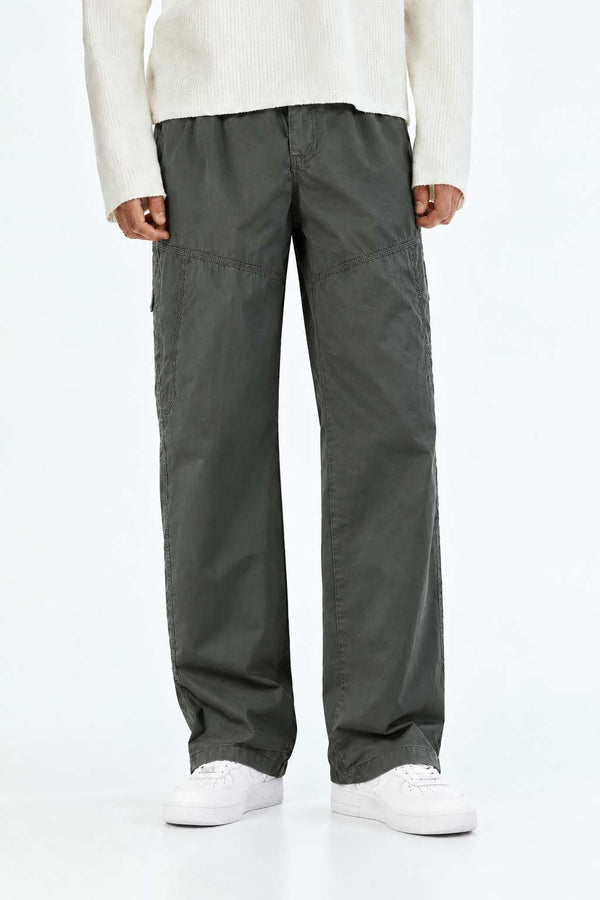 Men's Premium Straight Leg Elastic Waist Cargo