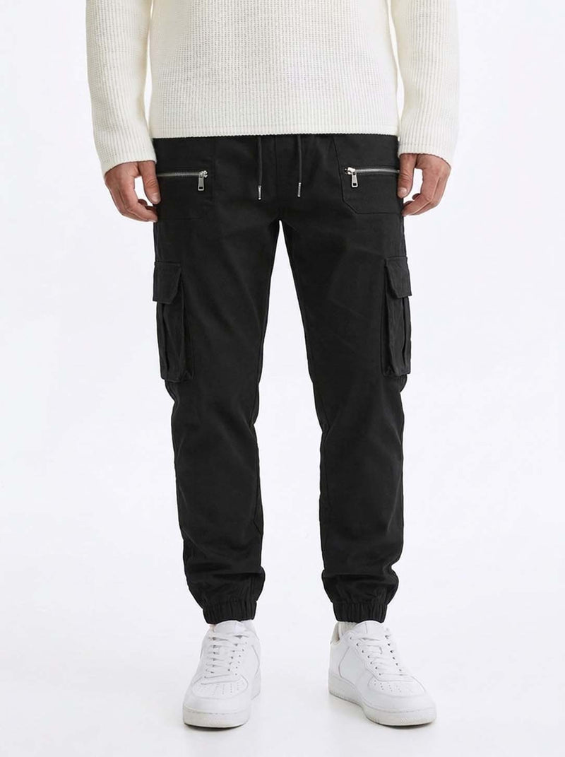 Men's Premium relaxed Fit Zippered Cargo Joggers
