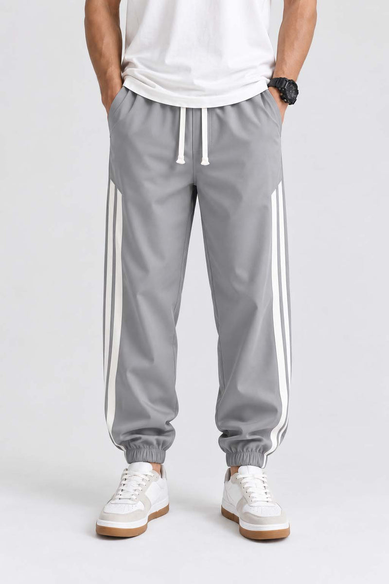 Men's Premium Double Side-Striped Cuffed Track pant