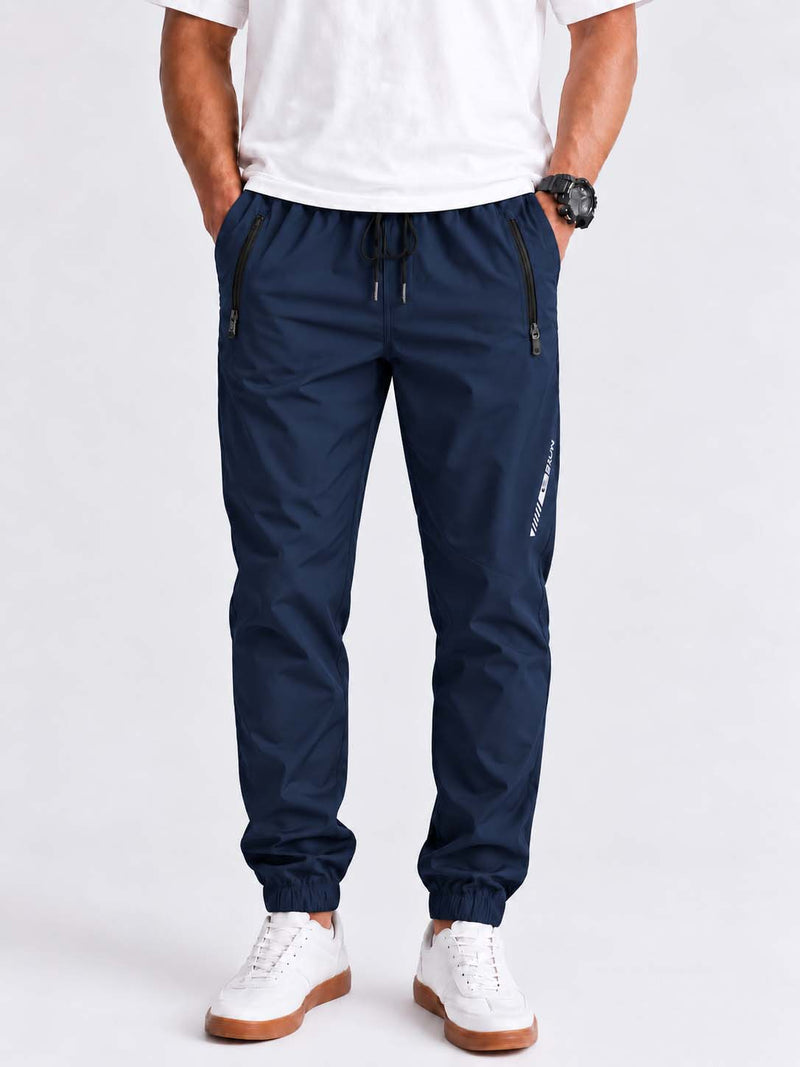 Men's Premium Utility Zipper-Pocket Cuffed Track Pant