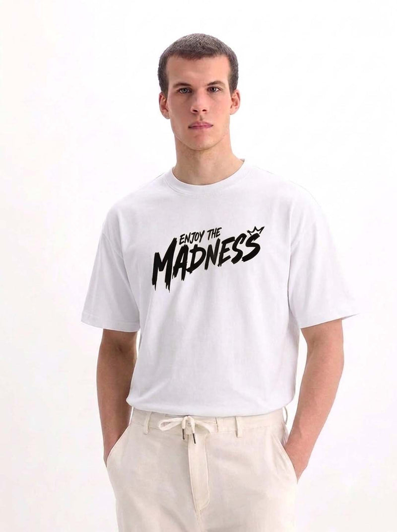 Men's Premium Printed Oversized Fit Round Neck T-Shirt