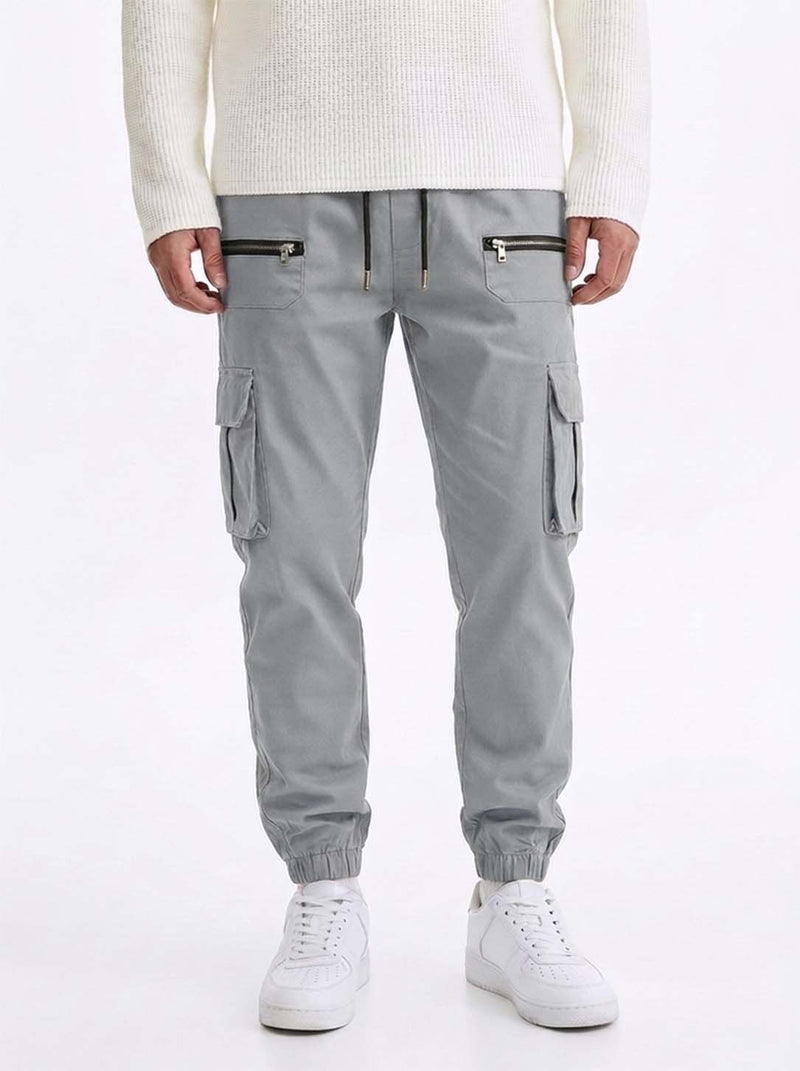 Men's Premium relaxed Fit Zippered Cargo Joggers