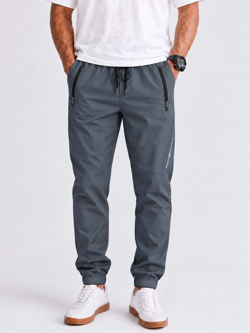 Men's Premium Utility Zipper-Pocket Cuffed Track Pant