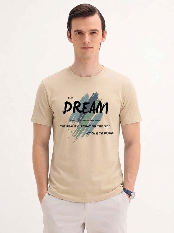 Men's Premium  Graphic Printed Round Neck T-Shirt
