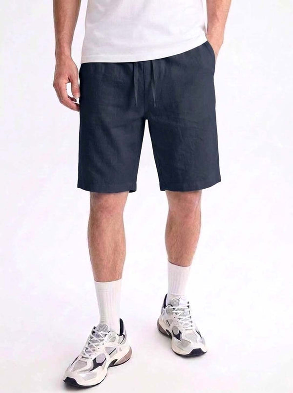 Men's Premium Solid Elastic Waist Beach Shorts