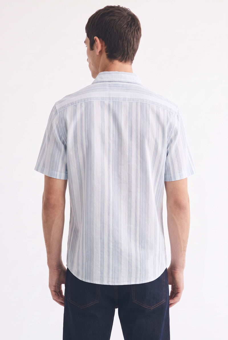 Men's Premium Striped Short-Sleeve Casual Shirt