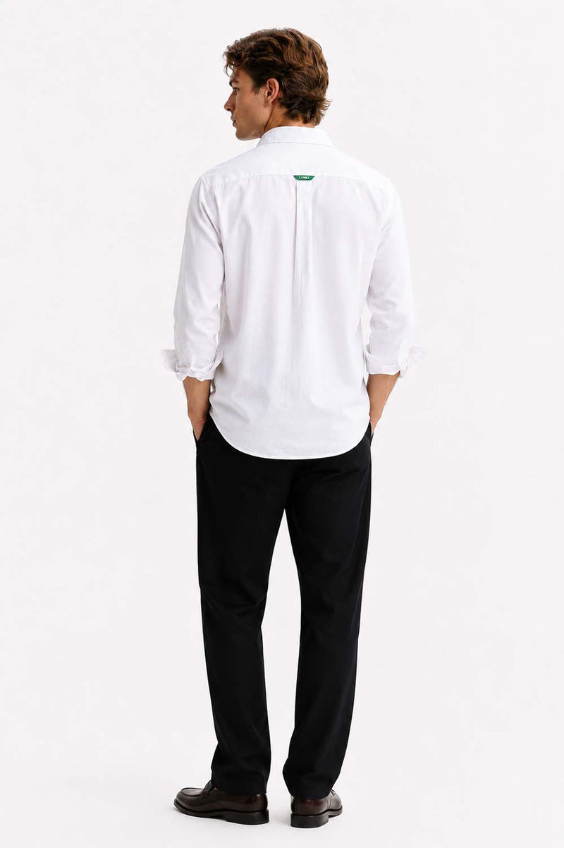 Men’s Premium Cotton Solid Casual Button-Down Shirt