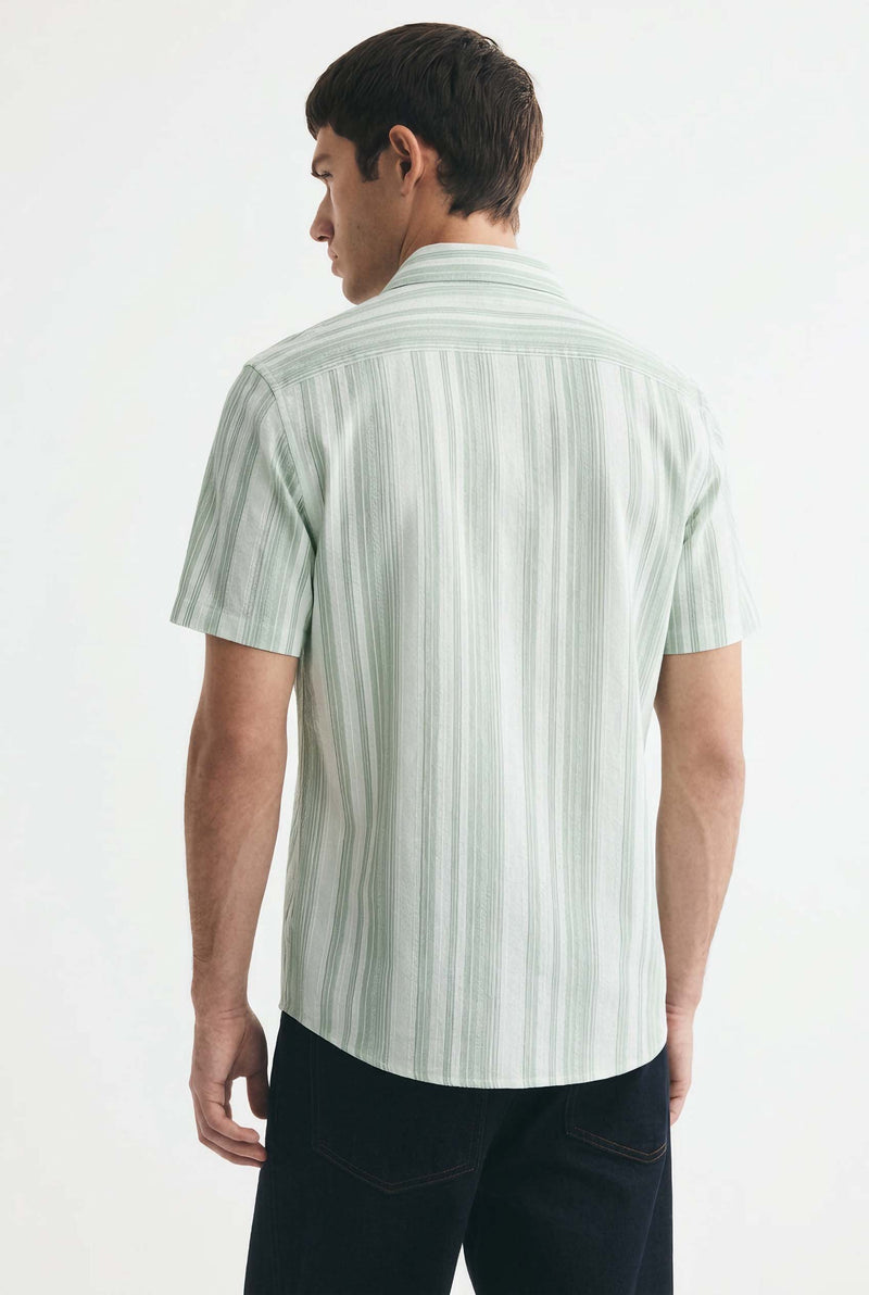 Men's Premium Striped Short-Sleeve Casual Shirt