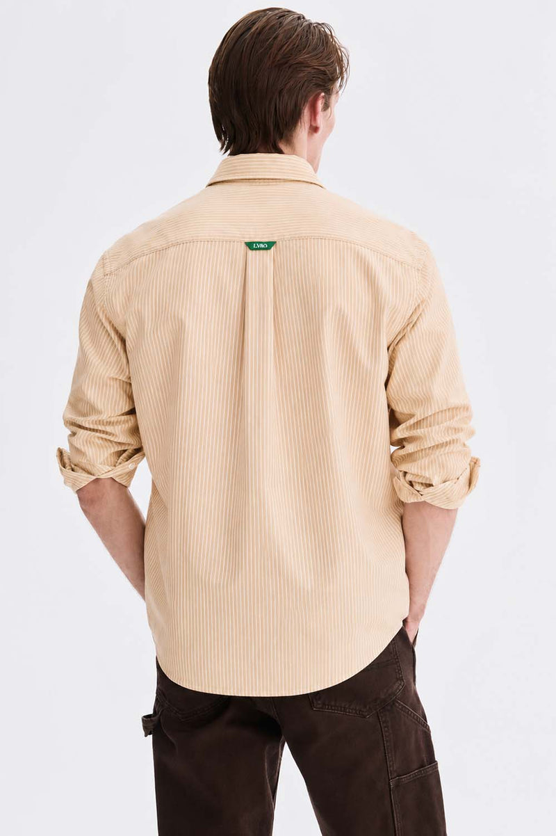 Men’s Premium Cotton Linen Striped Casual Shirt