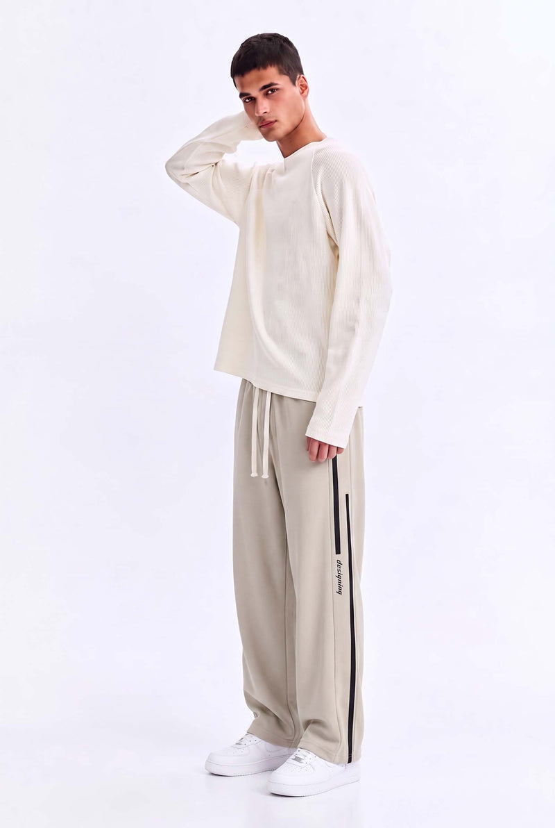 Men's Premium Side-Striped Straight-Leg Track Pants