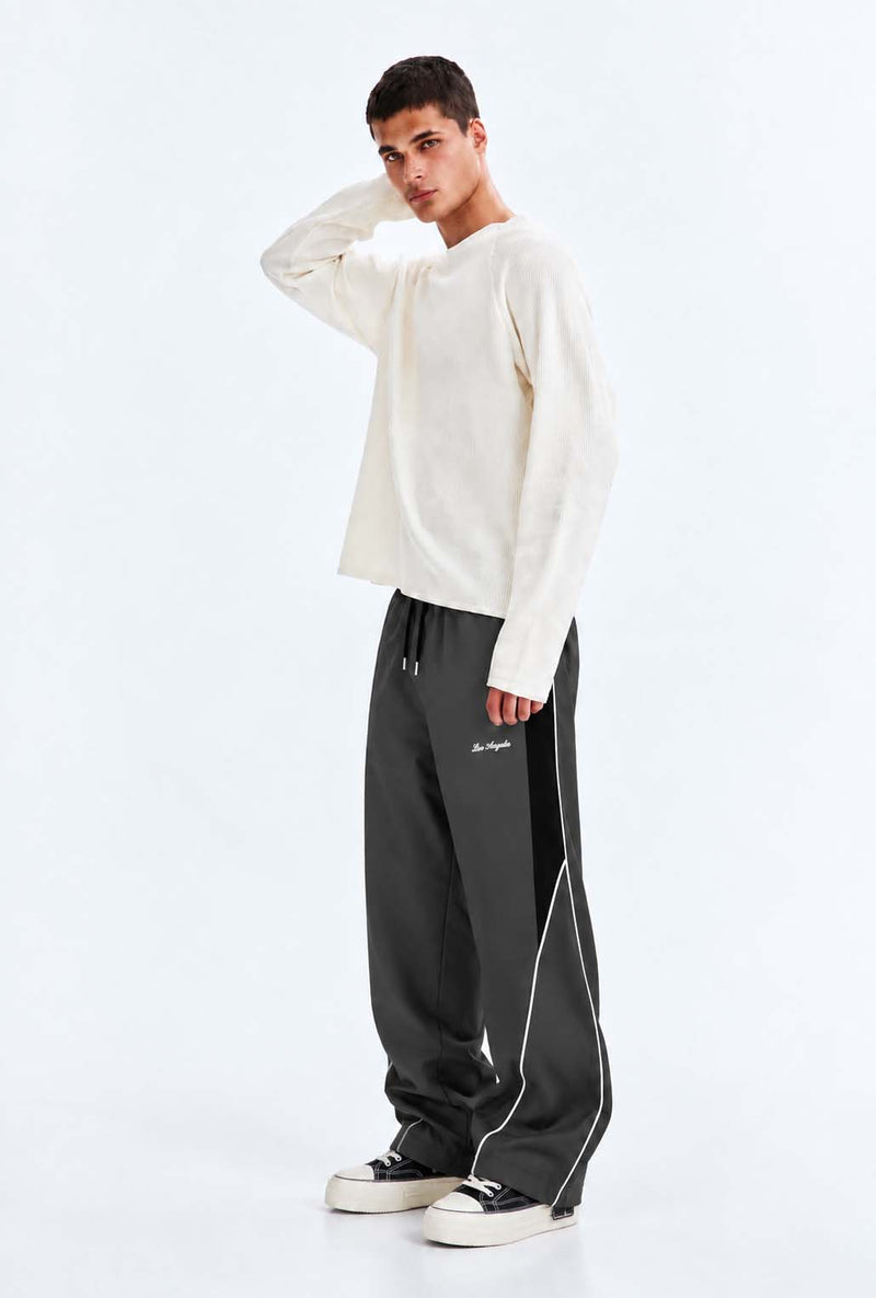 Men's Premium 'Los Angeles' Slogan Piping Track Pants