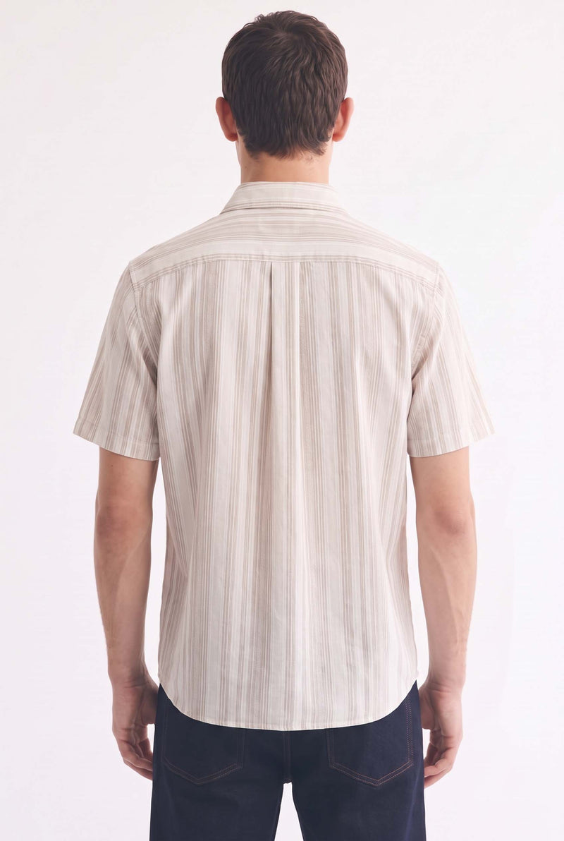 Men's Premium Striped Short-Sleeve Casual Shirt