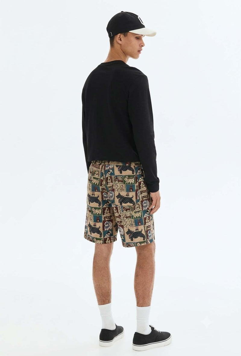 Men's Premium Multicolor Printed Jacquard Drawstring Shorts