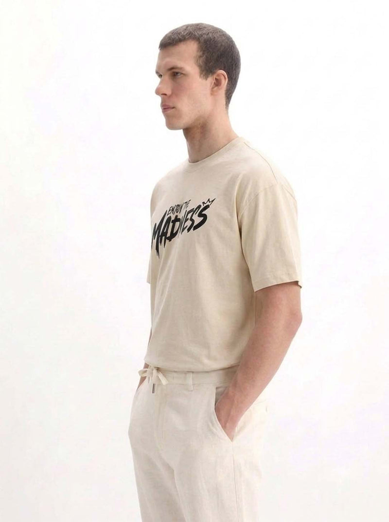 Men's Premium Printed Oversized Fit Round Neck T-Shirt
