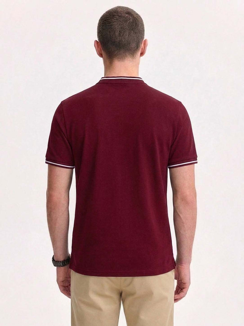 Men’s Premium Mandarin Collar Polo T-Shirt
