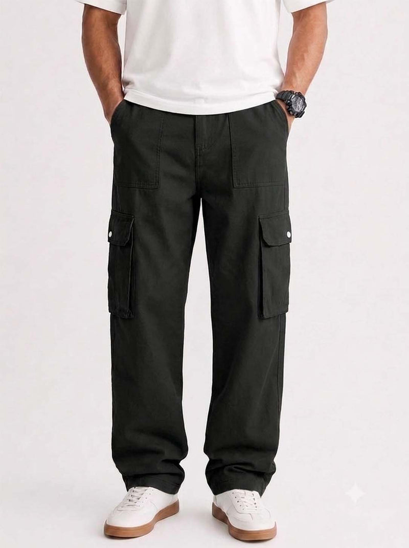 Men’s Premium Relaxed Fit Multi-Pocket Utility Cargo Pants