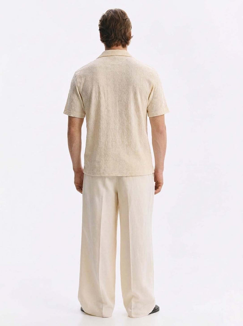 Men's Premium Textured Cuban Collar Shirt
