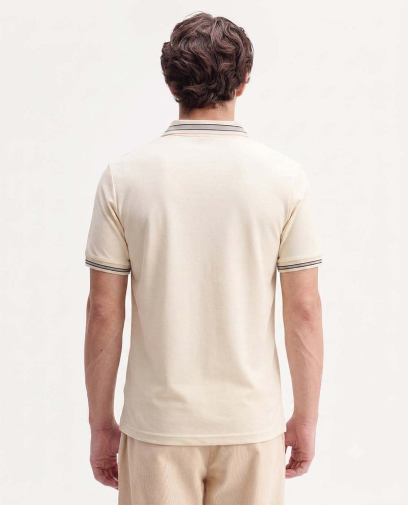 Men’s Premium Textured Cotton Polo Shirt with Contrast Trim