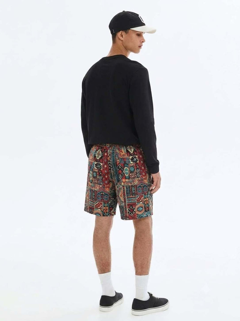 Men's Premium Multicolor Printed Jacquard Drawstring Shorts