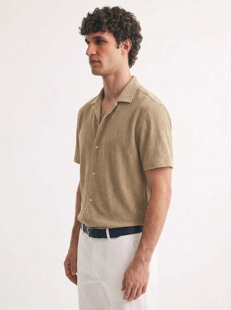 Men's Premium Textured Cuban Collar Shirt