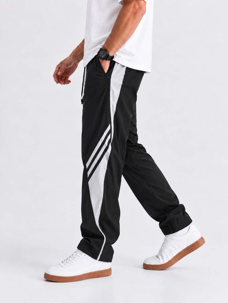 Men's Premium Piping Curved-Panel Track Pants