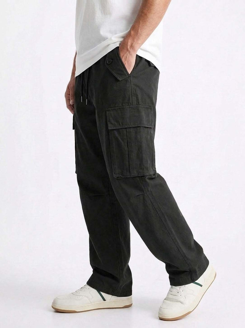 Men's Premium Relaxed Fit Cargo Pants with Multi-Pocket Design