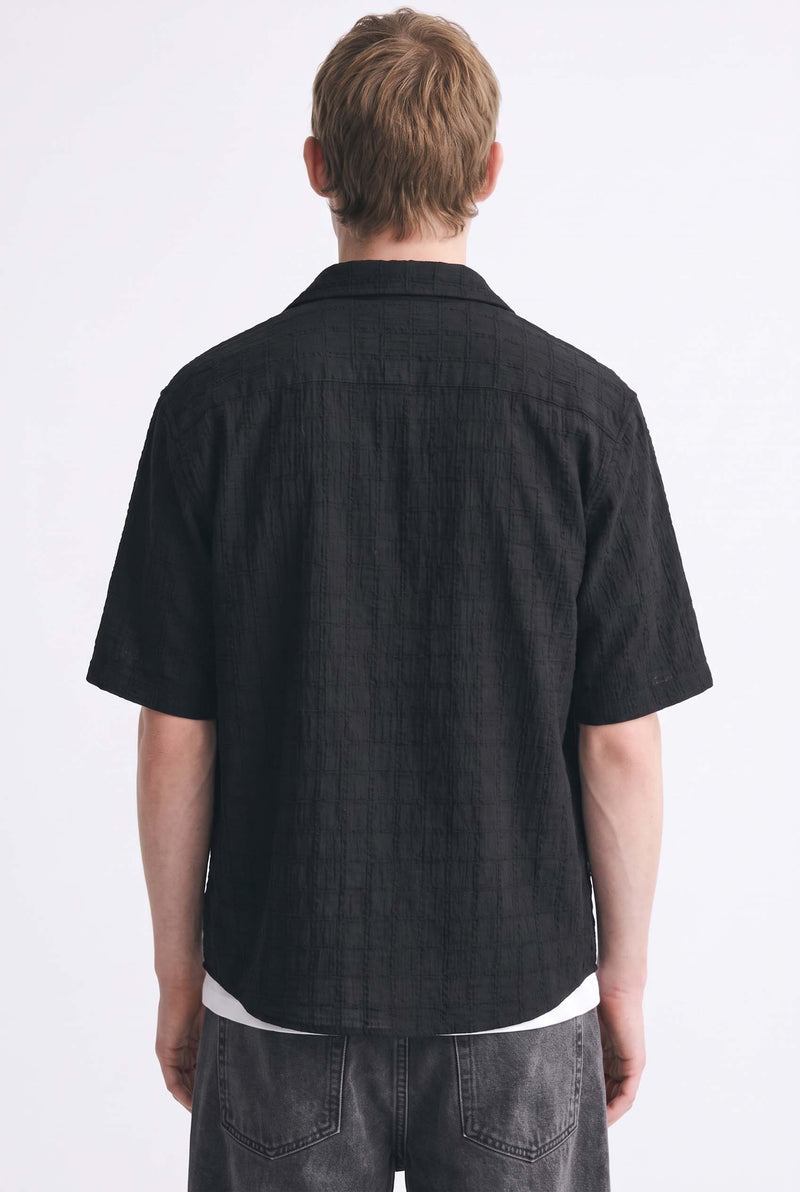 Men's Premium Textured Short-Sleeve Casual Shirt