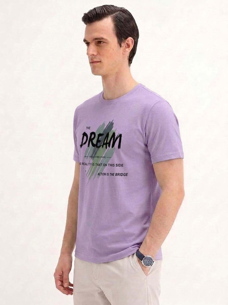 Men's Premium  Graphic Printed Round Neck T-Shirt