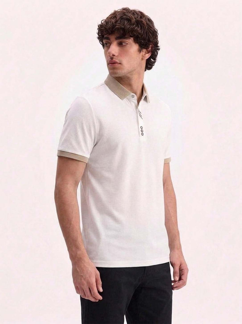 Men’s Premium Contrast Collar Polo T-Shirt
