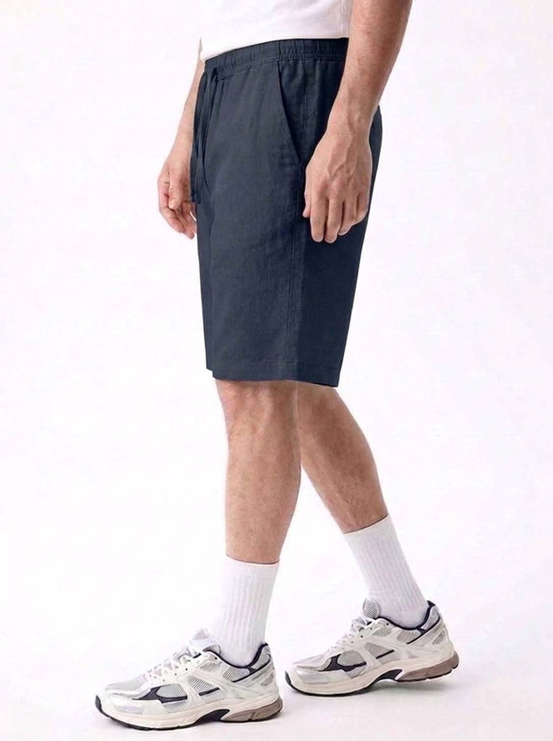 Men's Premium Solid Elastic Waist Beach Shorts