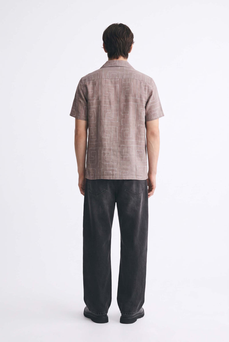 Men's Premium Double-Breasted Printed Cuban Collar Shirt