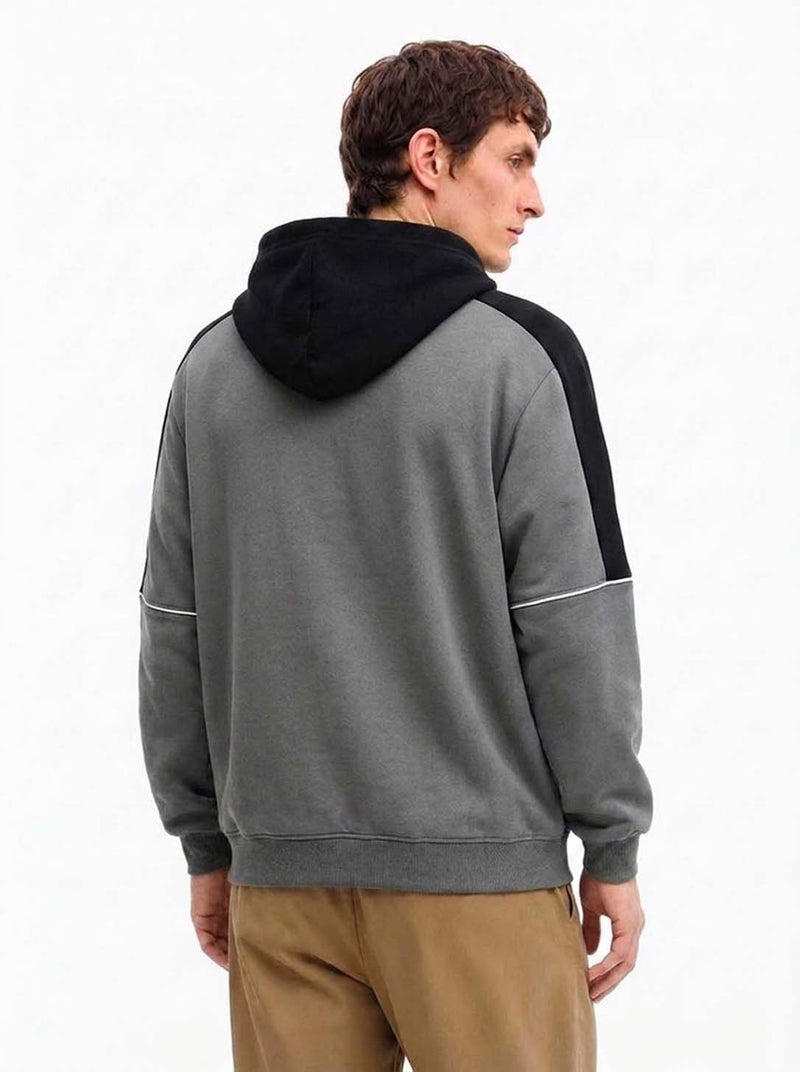 Men’s Premium Casual Color Block Pullover Hoodie
